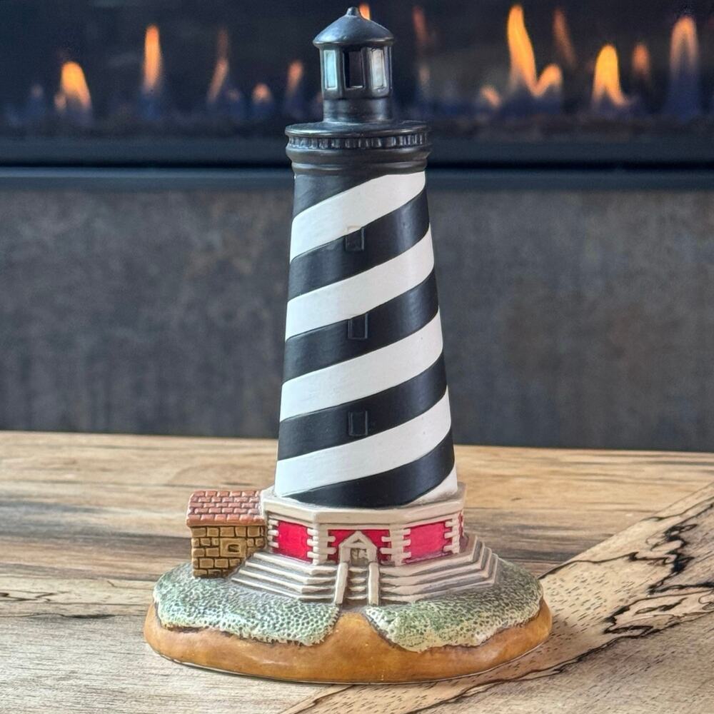 1993 Lefton Cape Hatteras Lighthouse Figurine - Vintage 6.25" Ceramic Statue